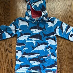 Boden Blue Shark Terry Hoodie- coverup top
